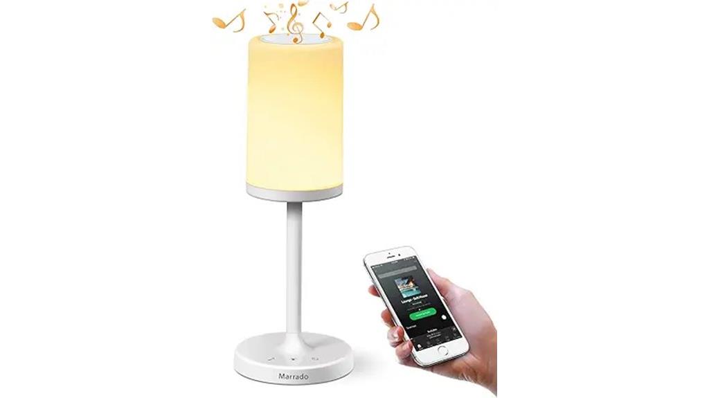 bluetooth bedside lamp speakers