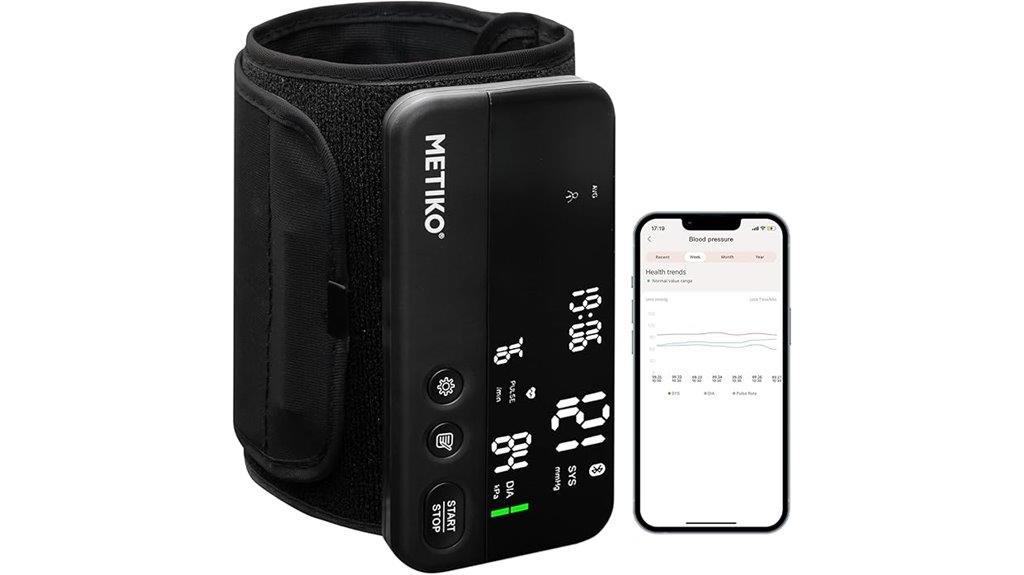 bluetooth enabled blood pressure monitor