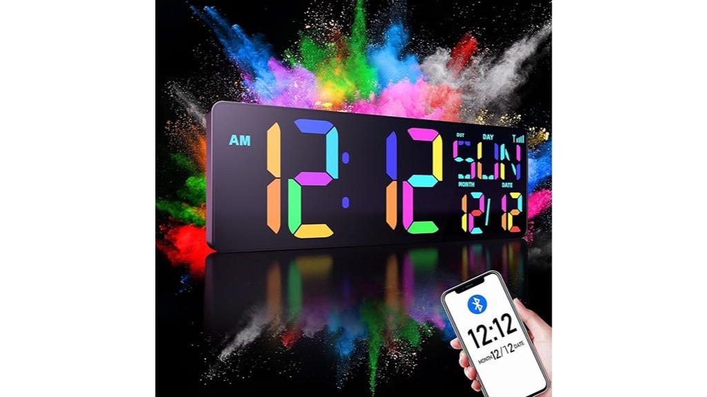 bluetooth led wall clock