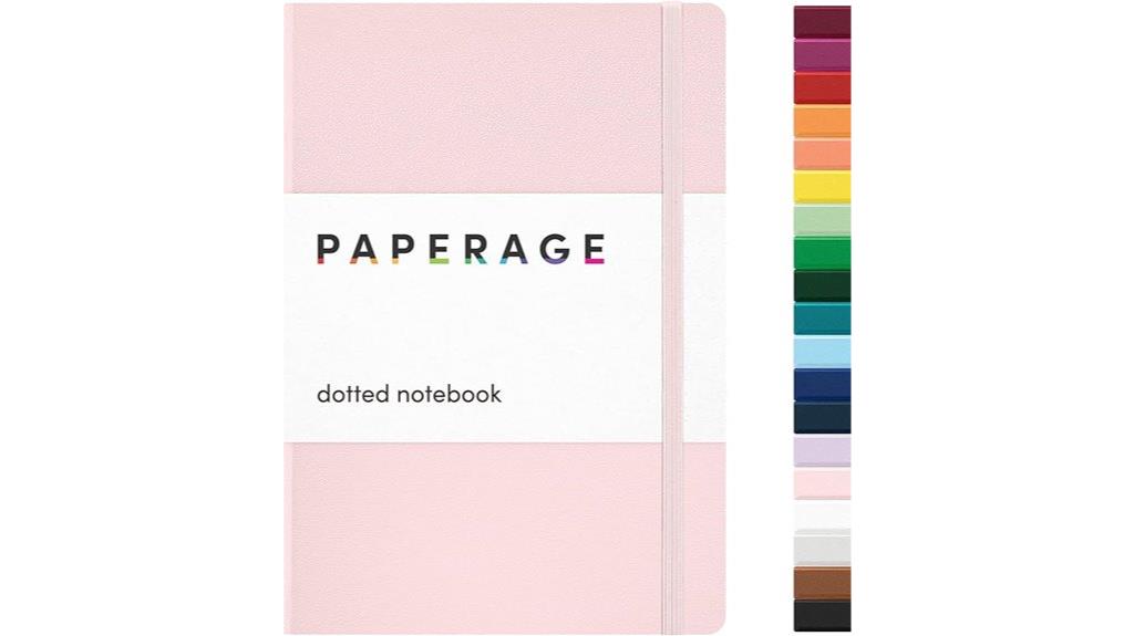 blush dotted journal notebook