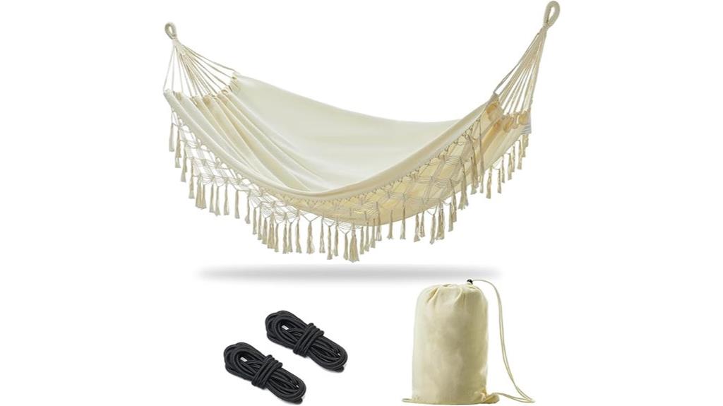 boho cotton double hammock