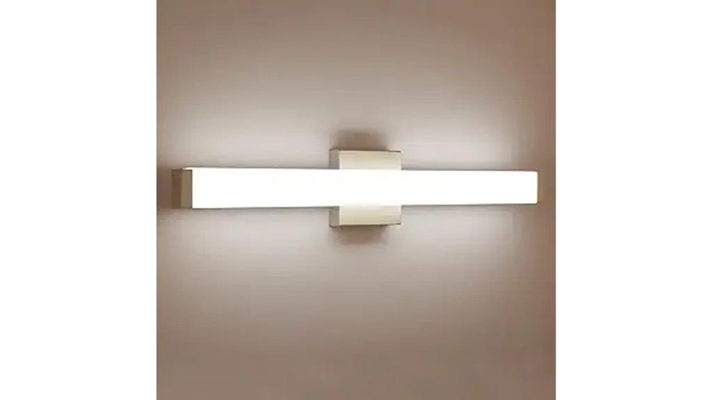 brushed nickel led vanity