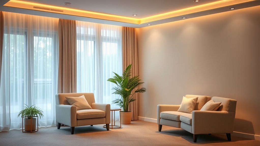 calm colors and lighting