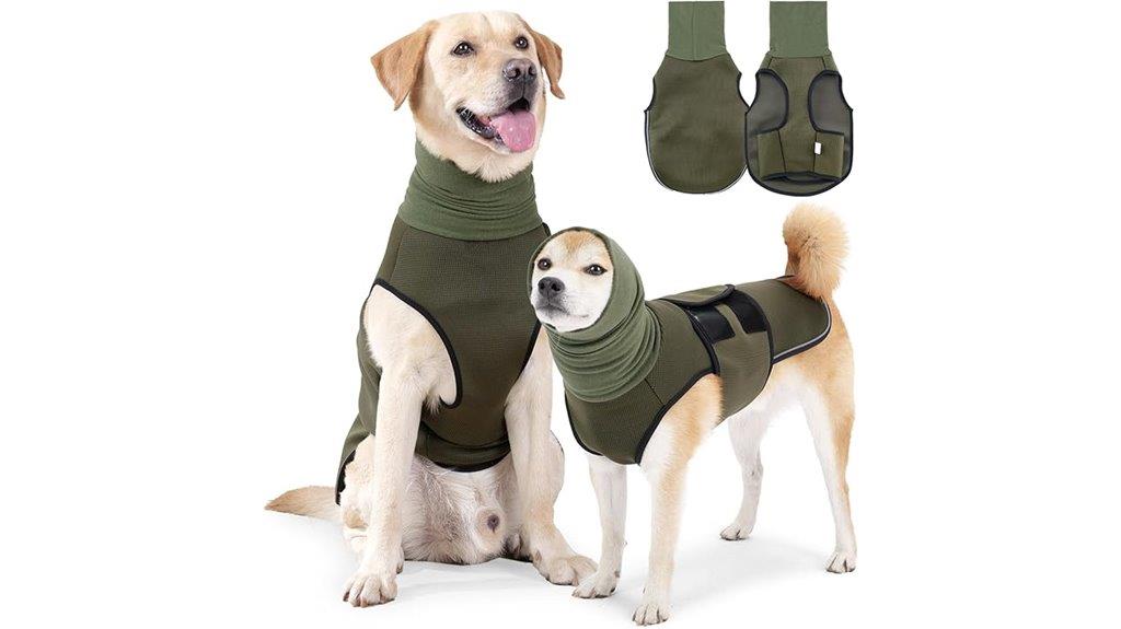 calming breathable dog jacket