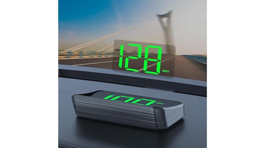 car hud with speedometer