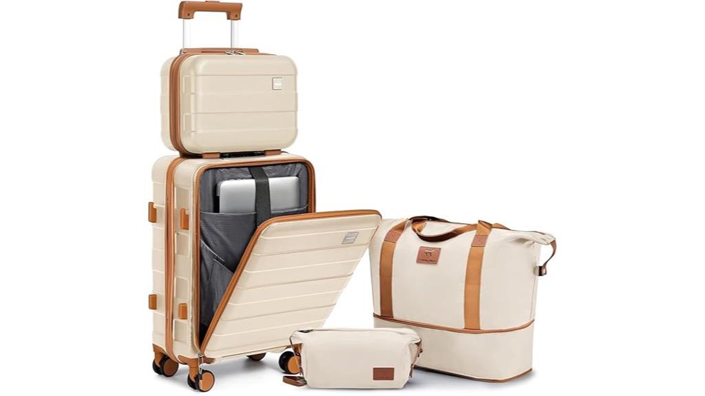 carry on spinner luggage with usb