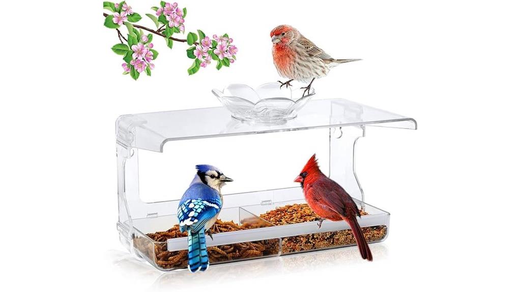 clear adhesive window feeder