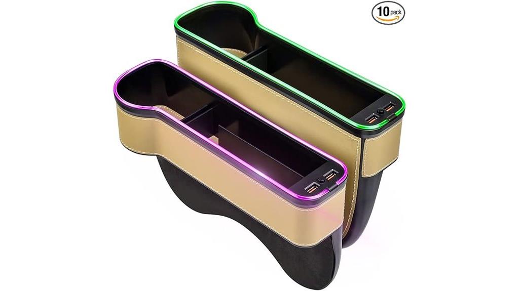 colorful led car organizer