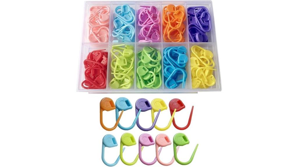 colorful stitch marker set
