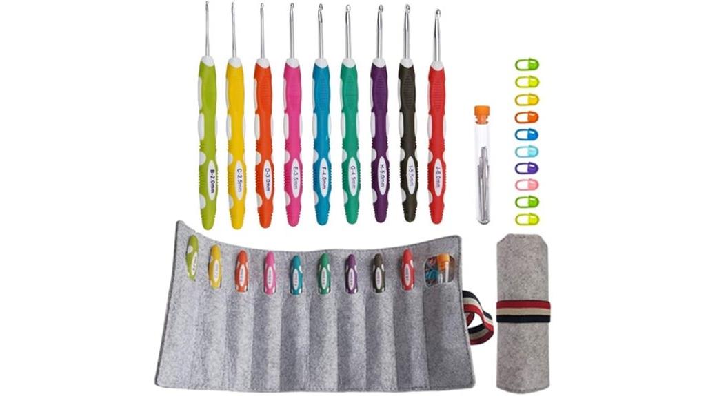 comfortable crochet hook set