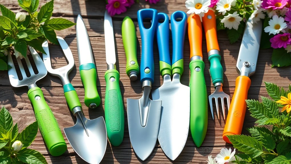 comfortable easy grip gardening tools