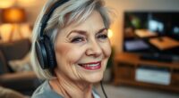 comfortable elderly tv headphones