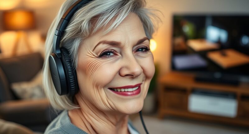 comfortable elderly tv headphones
