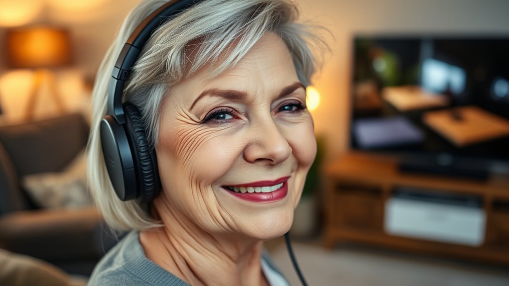 comfortable elderly tv headphones