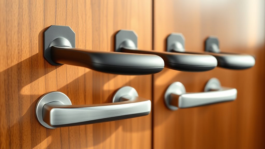 comfortable secure door handles