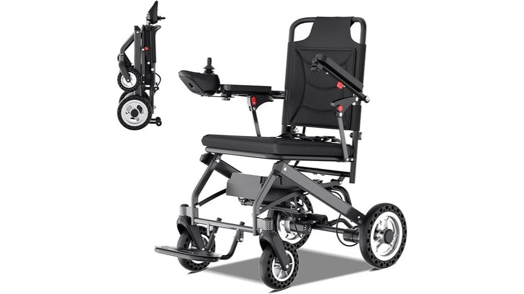 compact foldable electric wheelchair
