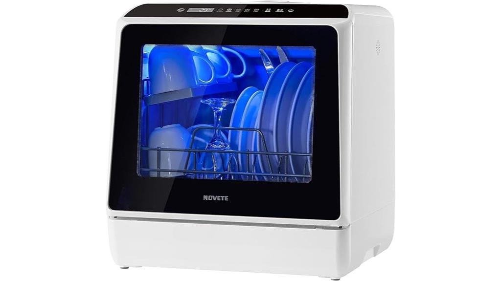 compact portable dishwasher with tank
