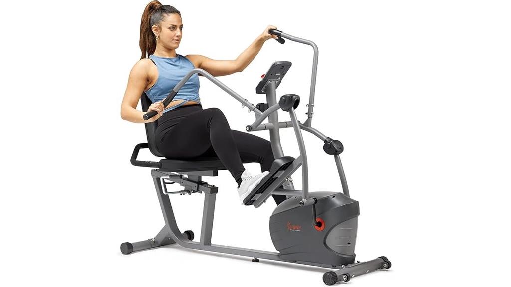 compact recumbent bike with exercisers