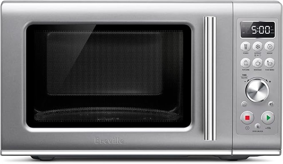 compact soft close microwave