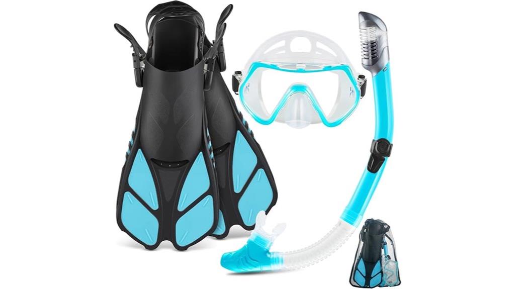complete snorkeling gear set