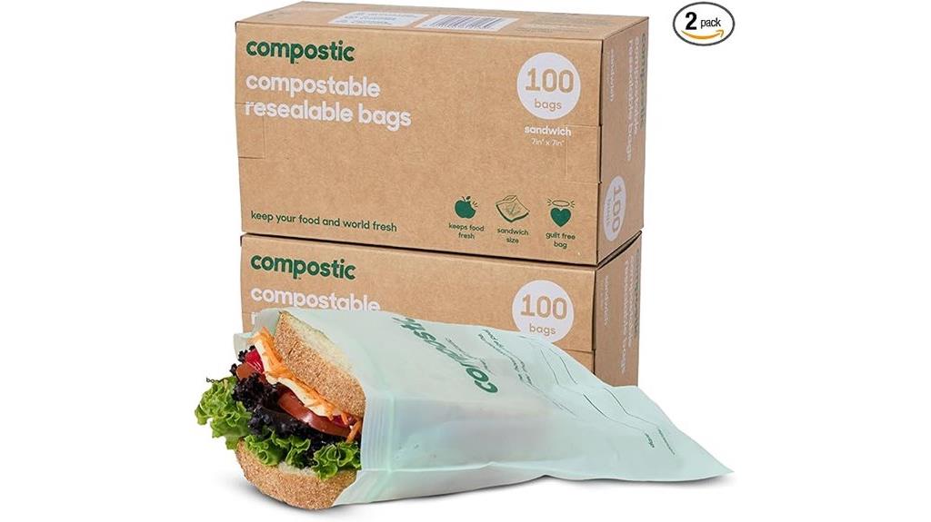 compostable resealable sandwich bags