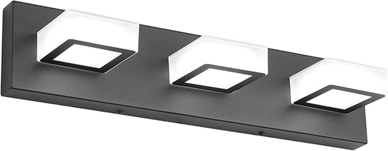 contemporary black bathroom lighting