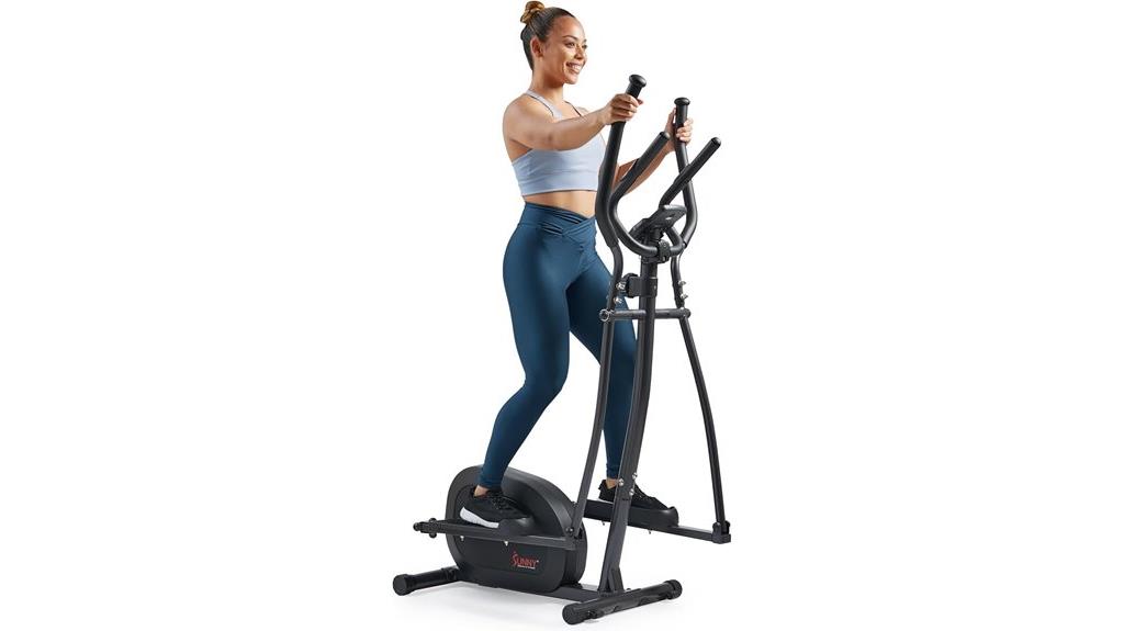 convertible elliptical upright machine