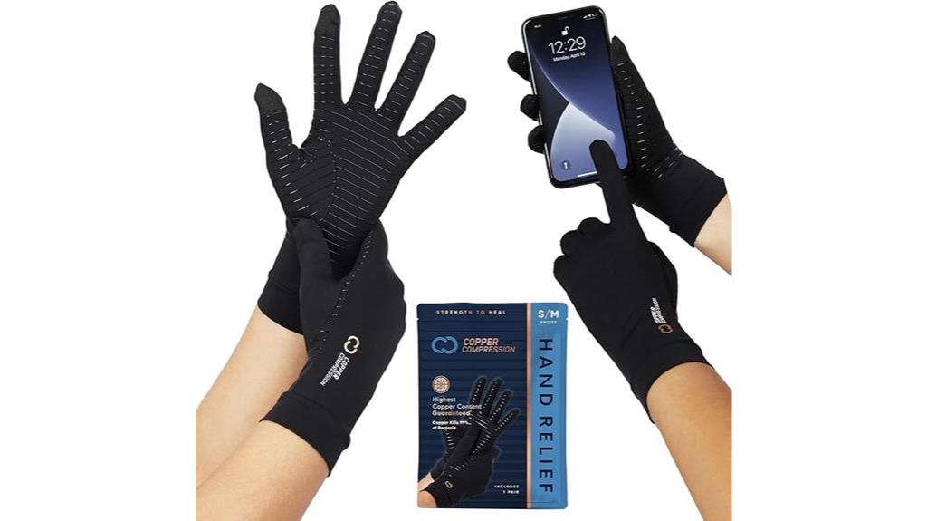 copper arthritis finger gloves