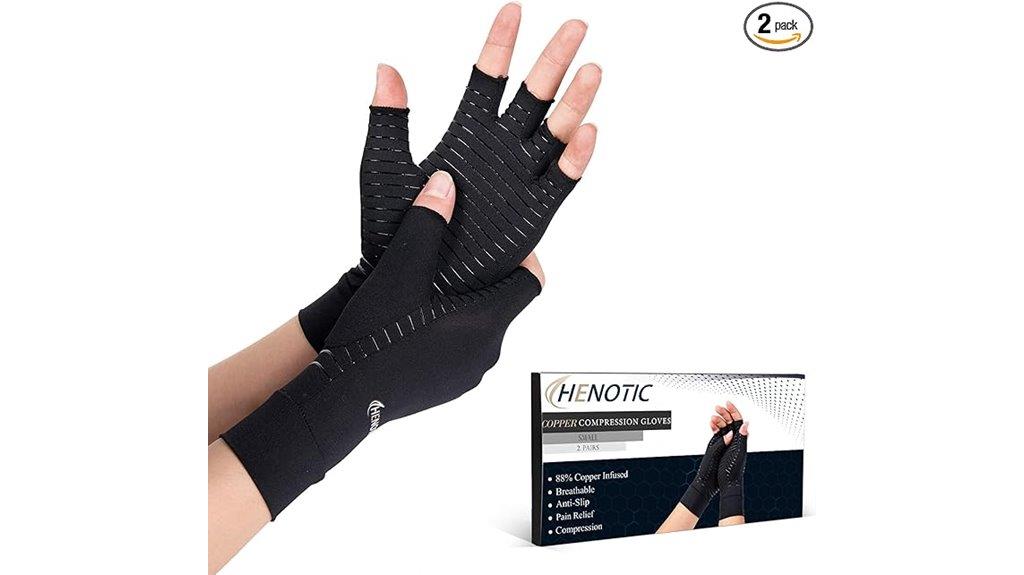 copper arthritis gloves pair