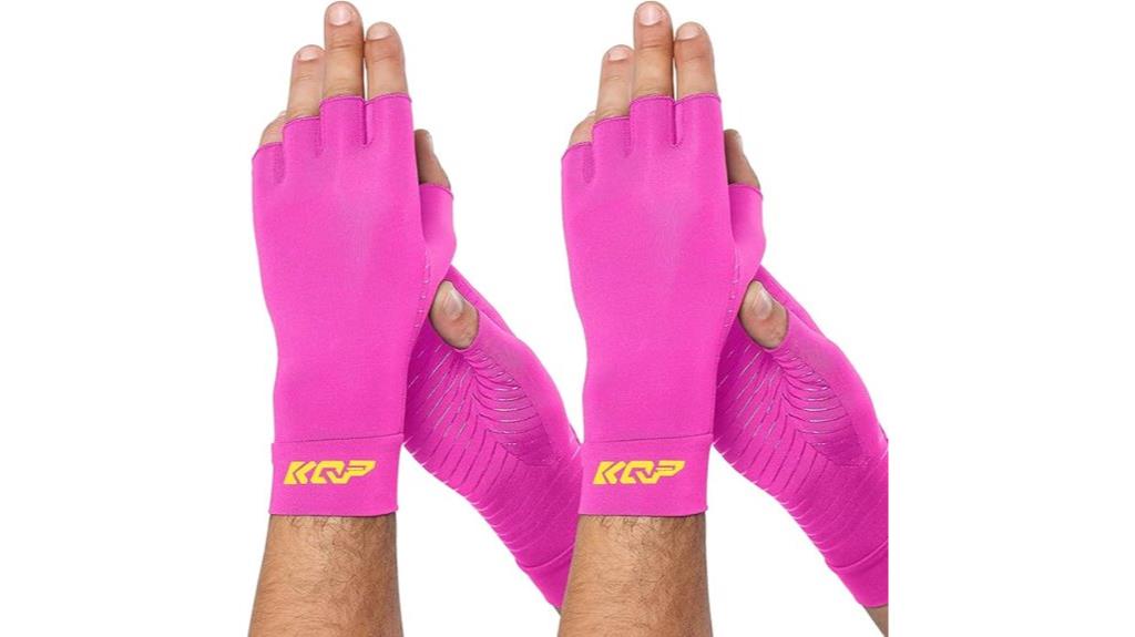 copper infused compression gloves