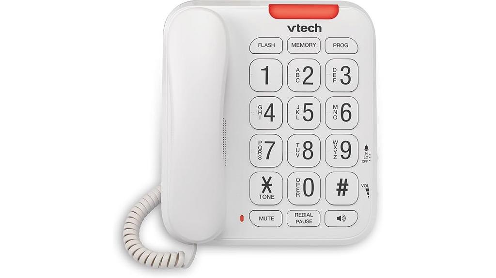 corded phone with large buttons