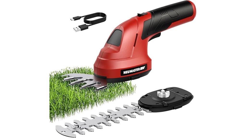 cordless 2 in 1 hedge trimmer