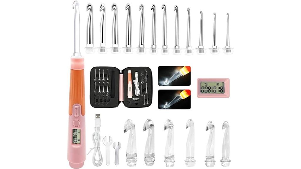 crochet hooks with light