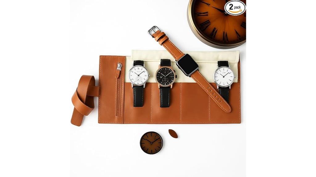 custom leather watch organizer