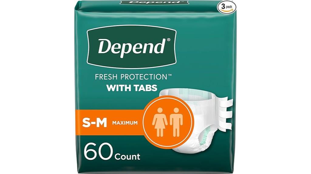 depend incontinence protection 60 count
