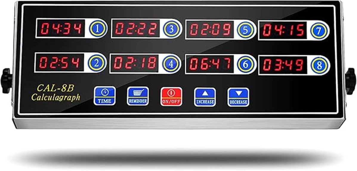 digital 8 channel kitchen timer