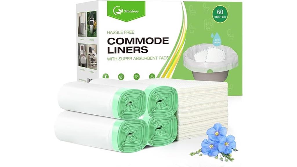 disposable absorbent toilet liners