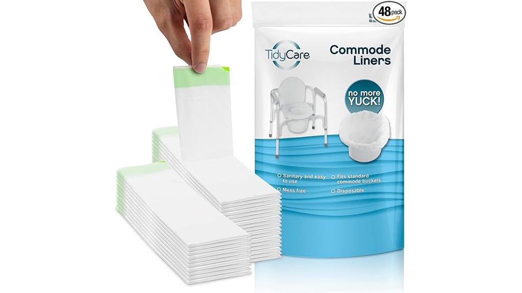 disposable commode liners pack