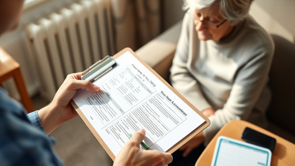 document health and behavior changes