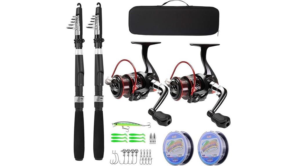 double collapsible fishing rods