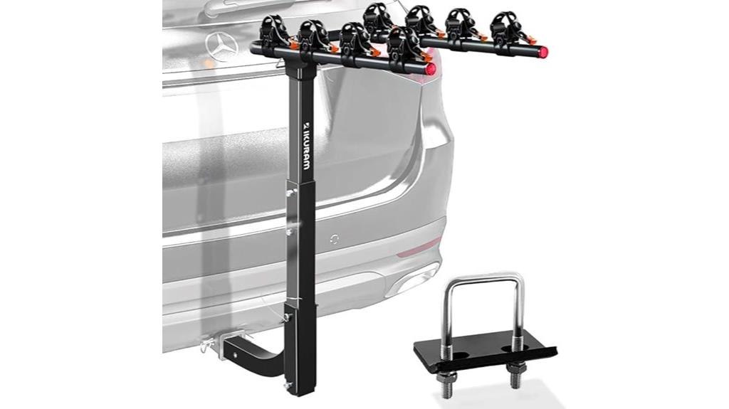 double fold hitch bike rack