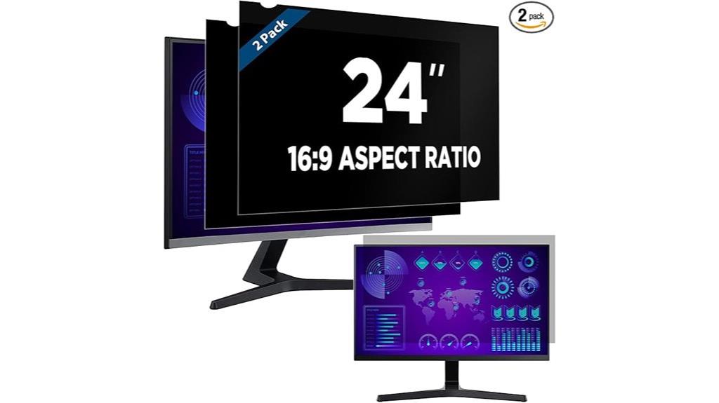 dual 24 inch privacy filters