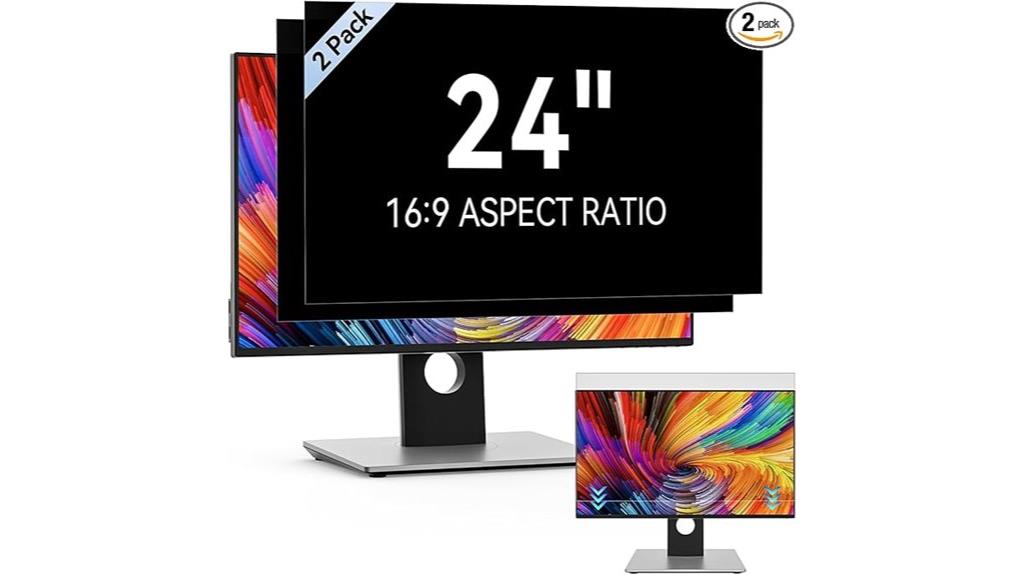 dual 24 inch privacy screens