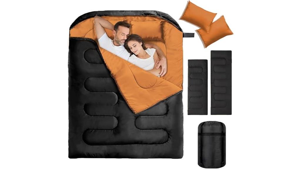 dual adult sleeping bags