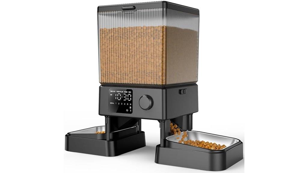 dual cat food dispenser
