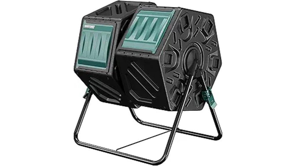 dual chamber compost tumbler