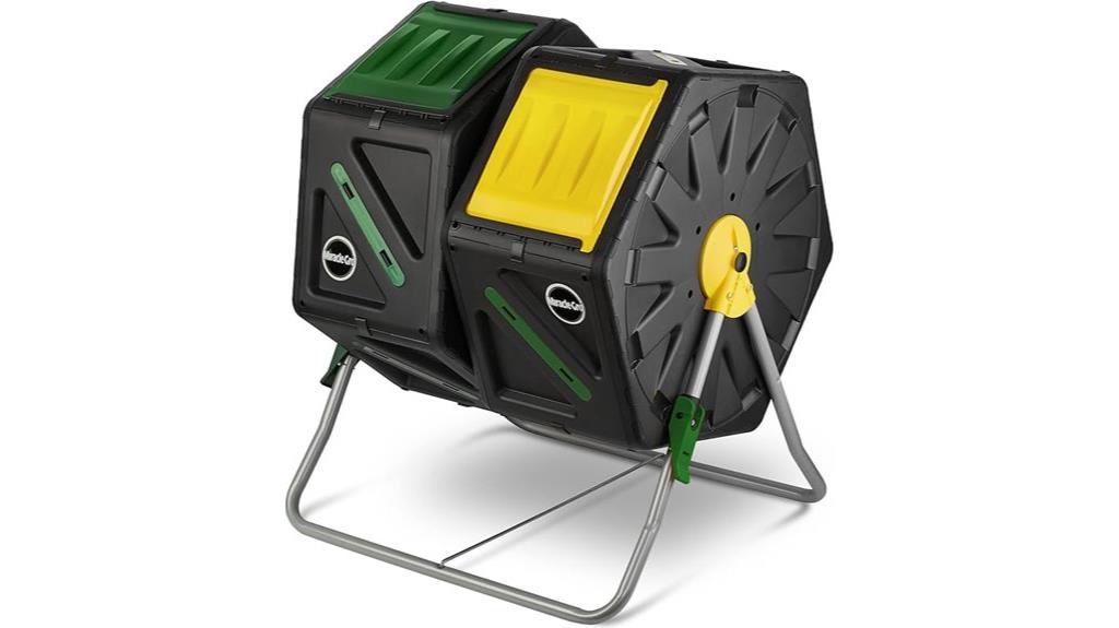 dual chamber compost tumbler
