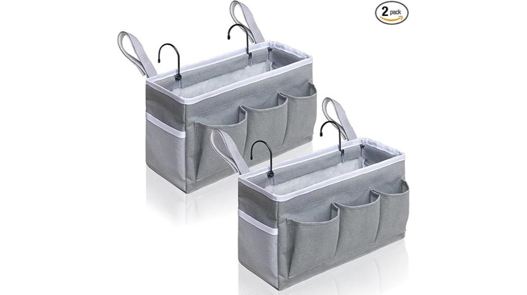 dual hanging bedside organizer