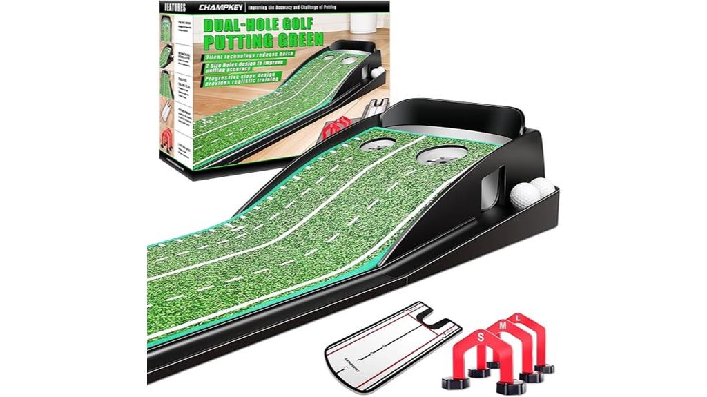 dual hole golf green