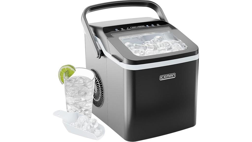 dual size self cleaning ice maker